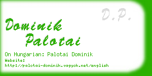 dominik palotai business card